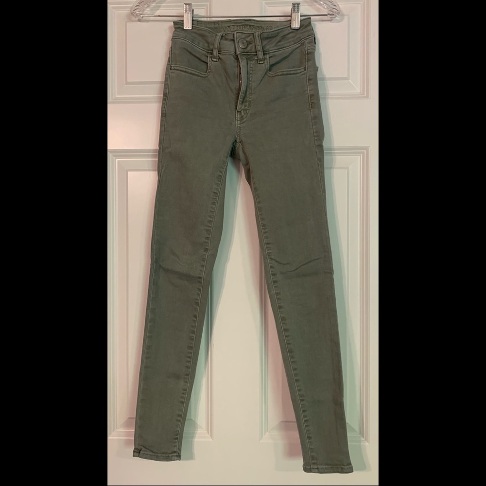 American Eagle Olive Green Jegging